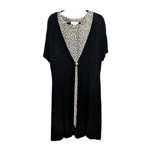 Nicole Studio NY Leopard 2 Piece Dress Set Made in USA Size 12